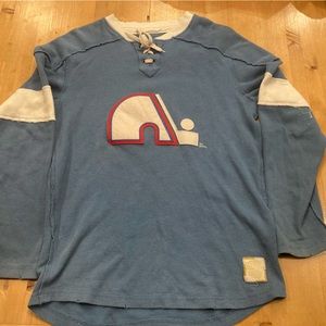 Authentic Retro Sport Quebec Nordiques Hockey Sweater Cotton Medium